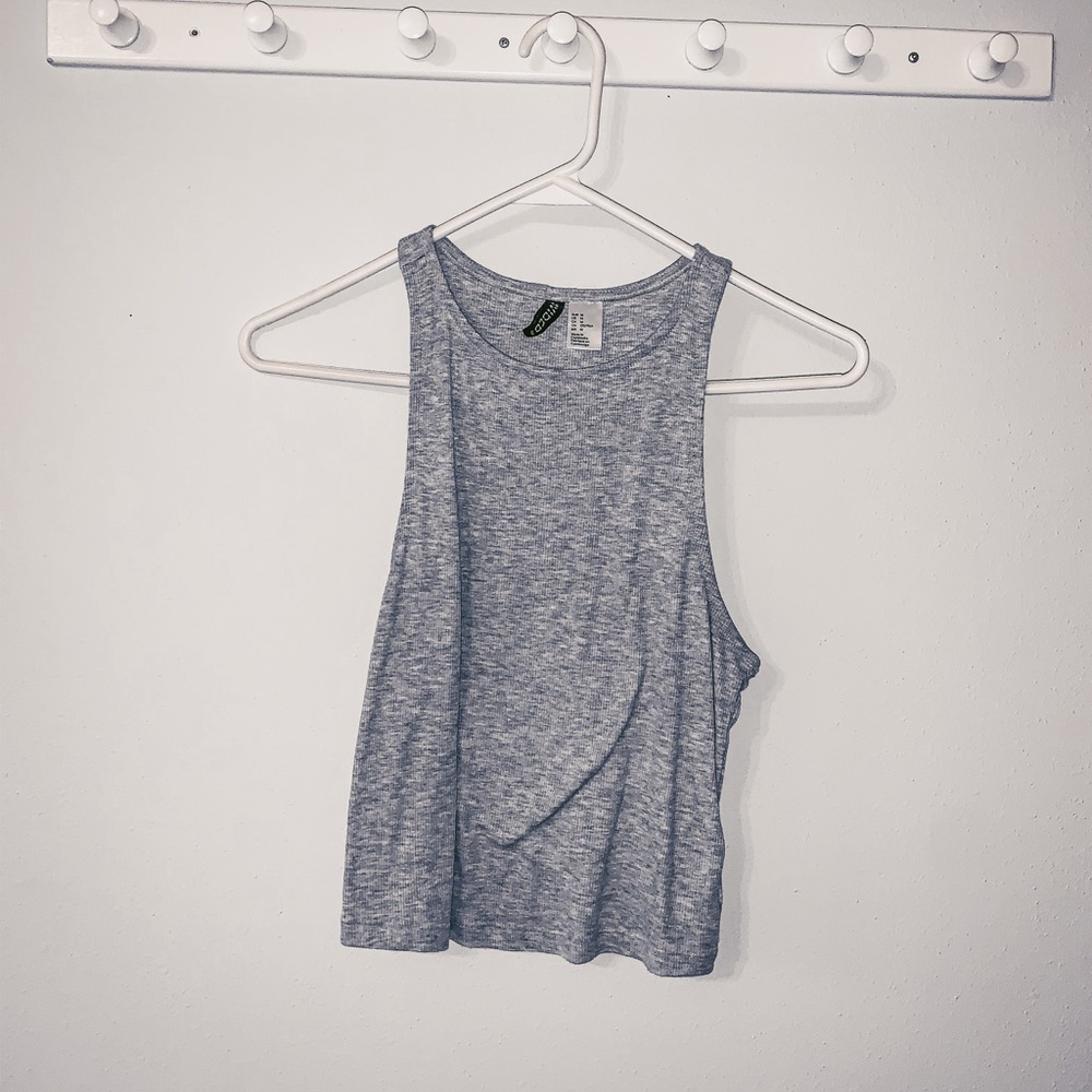 Gray crop top